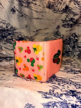Disney Loungefly Mickey Mouse Watermelon Fruit Pattern Cardholder Bifold Wallet